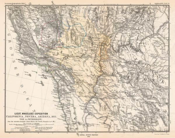 Justus Perthes, Lt. Wheeler's Survey of California, Nevada & Arizona, 1876