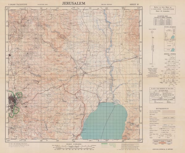Survey of Palestine, Jerusalem, 1956