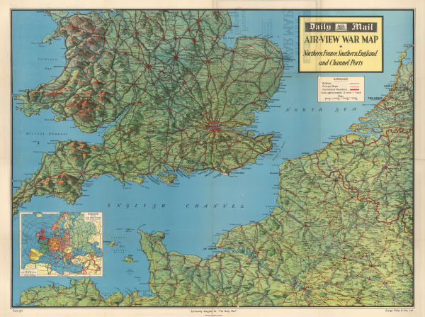 George Philip & Son Ltd., Air-View War Map, 1942 c.