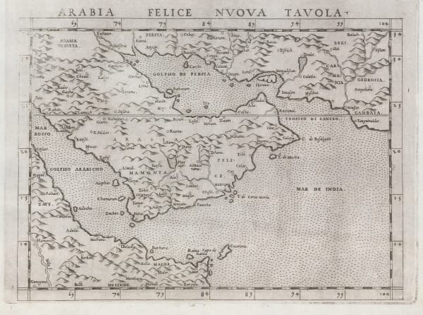 Girolamo Ruscelli, Arabia Felice Nuova Tavola, 1574