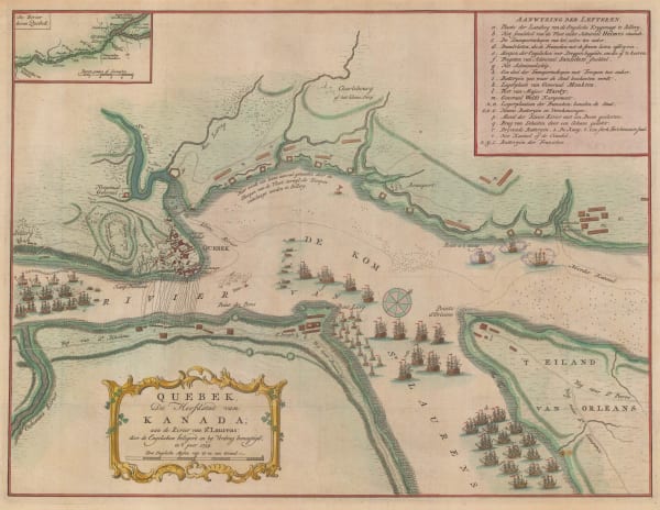 Isaac Tirion, Plan of the Battle of Quebec, 1765