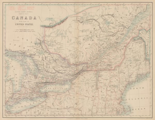 Archibald Fullarton, Canada with part of the United States, 1870 c.