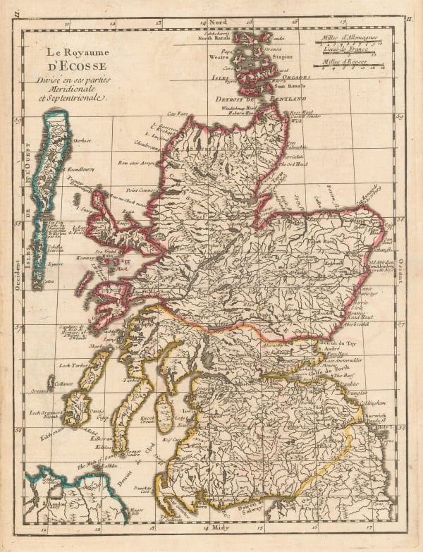 Georges-Louis Le Rouge, Le Royaume D'Ecosse, 1740 c.