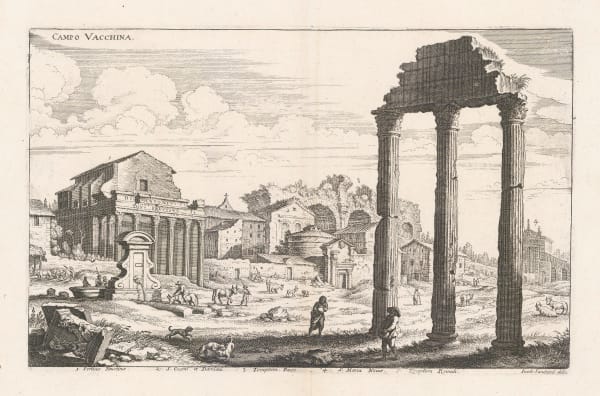 Matthäus Merian, Italy - Rome, Roman Forum, 1646