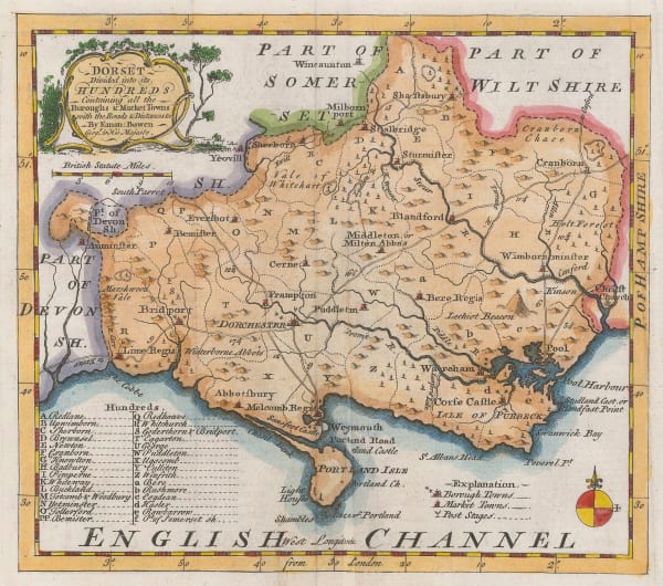 Emanuel Bowen, Dorset, 1762