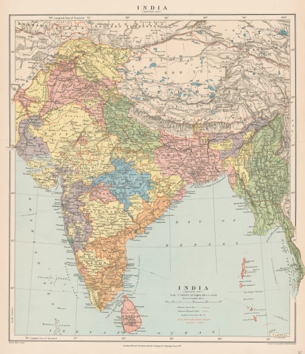 Edward Stanford, India, 1896