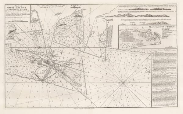 Laurie & Whittle, Chart of Mumbai (Bombay) Harbour, 1794