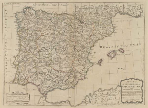 Robert Sayer, Kingdoms of Spain and Portugal, 1790