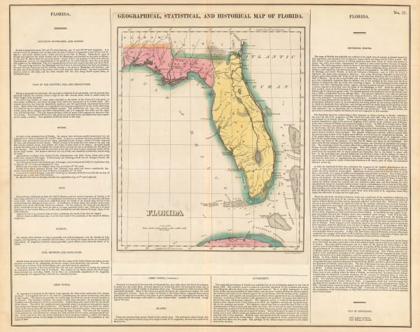 Carey & Lea, Geographical, Statistical and Historical map of Florida, 1822