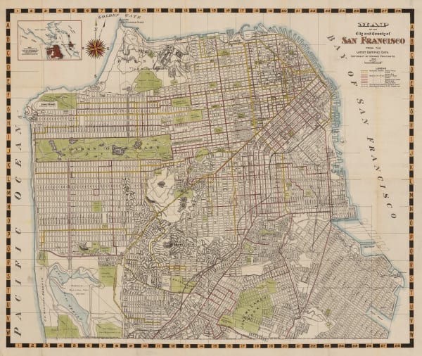 Kohnke Printing Co., Map of the City and County of San Francisco, 1939