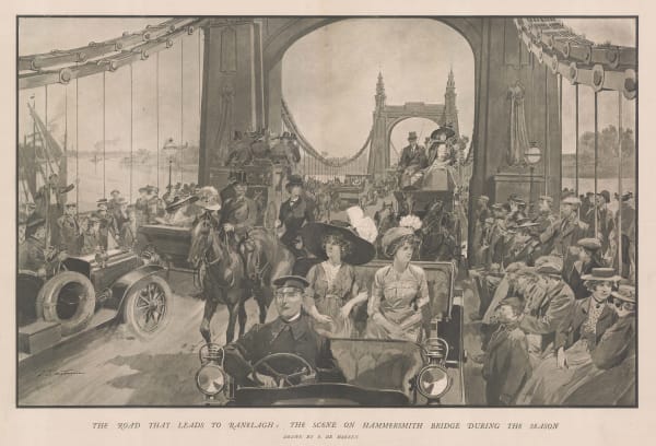 The Graphic Magazine, London - Hammersmith Bridge, 1911