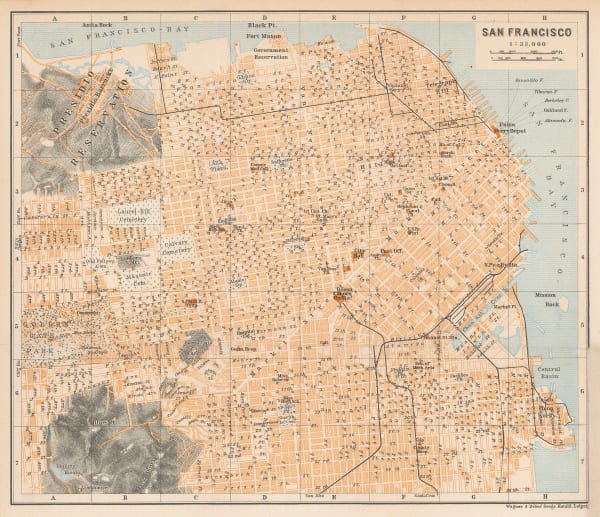 Karl Baedeker, San Francisco , 1909