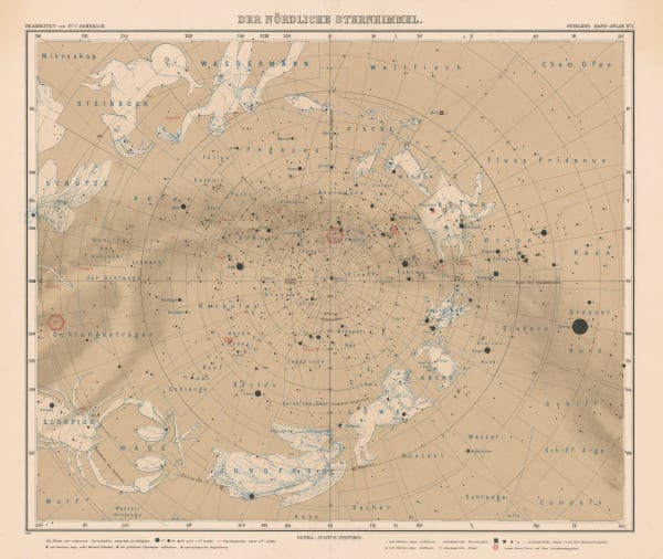 Justus Perthes, The Stars of the Northern Hemisphere, 1909