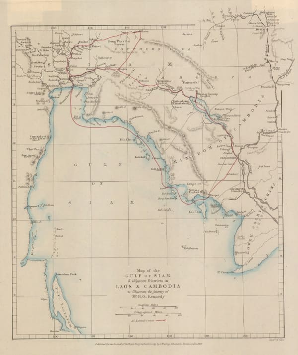 Royal Geographical Society (RGS), Map of the Gulf of Siam, 1867