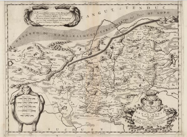 Vincenzo Coronelli, Shanxi and Shaanxi provinces, 1692