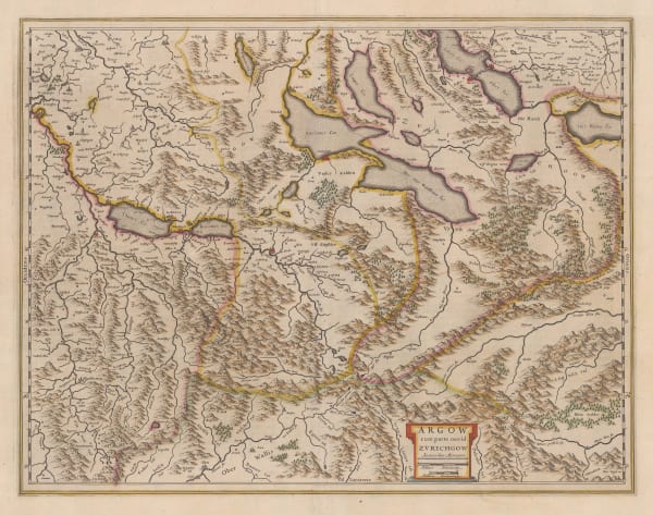 Willem & Jan Blaeu, Northern Switzerland, 1650 c.
