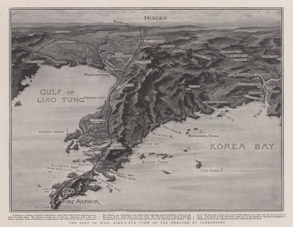 The Graphic Magazine, The Seat of War: Bird's-Eye View of the Theatre of Operations, 1904