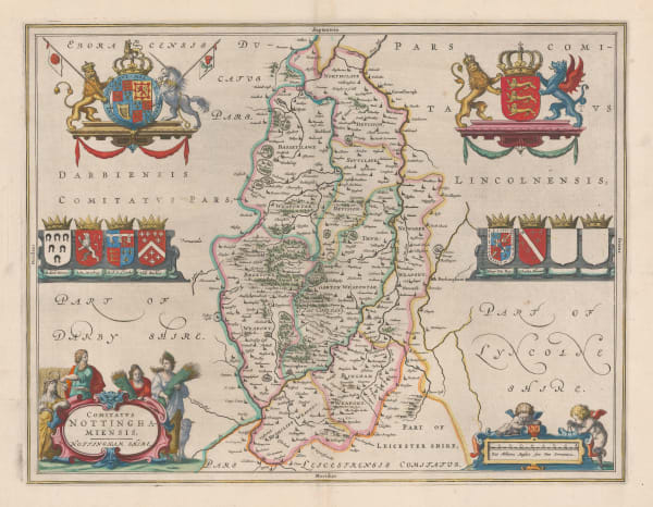 Willem & Jan Blaeu, Nottinghamshire, 1648
