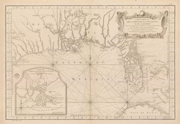 Jacques-Nicolas Bellin, Florida and Louisiana coast, 1764