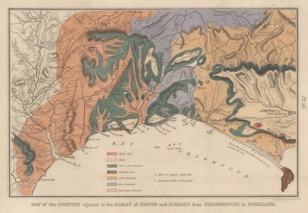 William Buckland, Geological map of the Jurassic Coast in Devon & Dorset, 1824