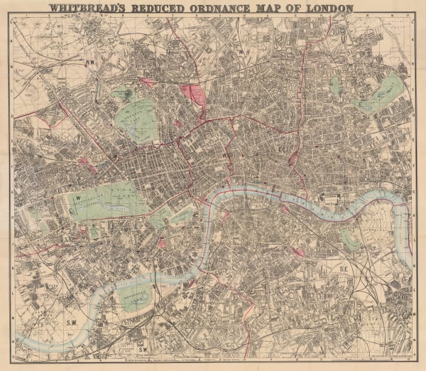 Josiah Whitbread, Whitbread's Reduced Ordnance Map of London, 1883
