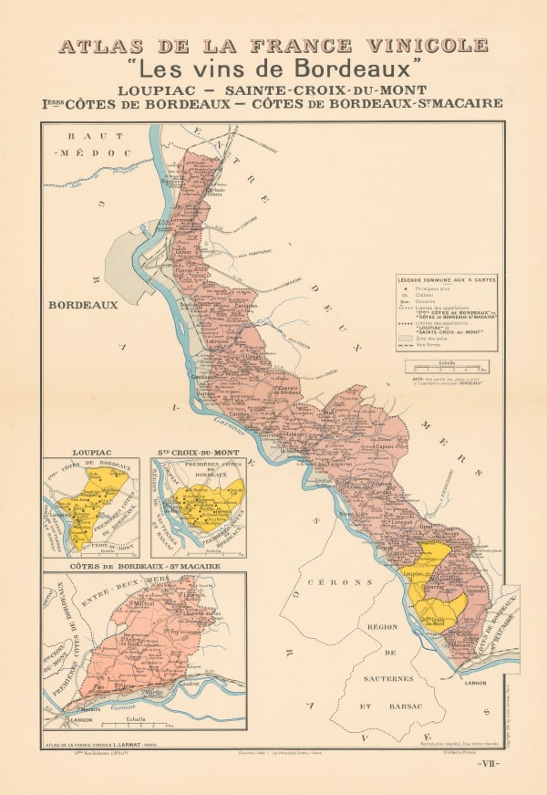 Louis Larmat, Les Vins de Bordeaux - Loupiac - Sainte-Croix-du-Monte, 1941