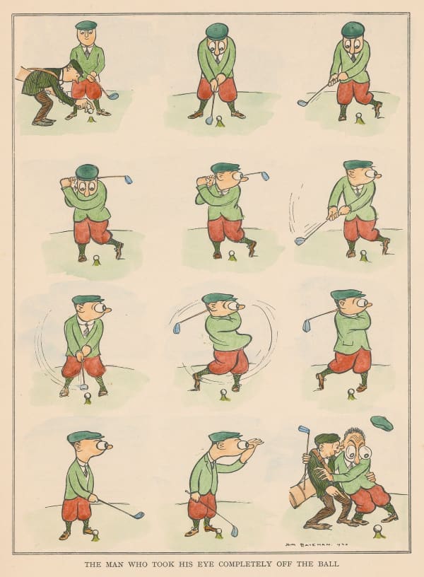 Henry Mayo Bateman, Golf - Cartoon, 1920