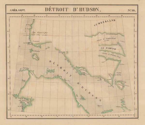Philippe Vandermaelen, Hudson Strait and Baffin Island, 1827