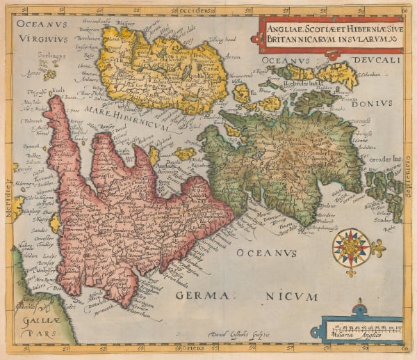 David Custodis, Uncommon Map of the British Isles, 1627