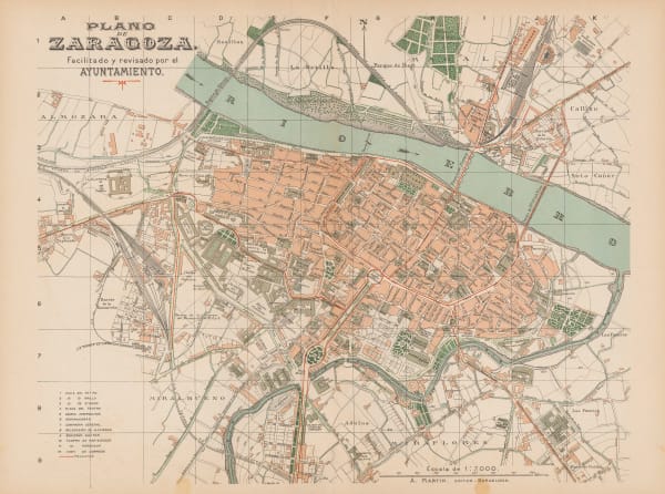 Alberto Martín, Plano de Zaragoza, 1927