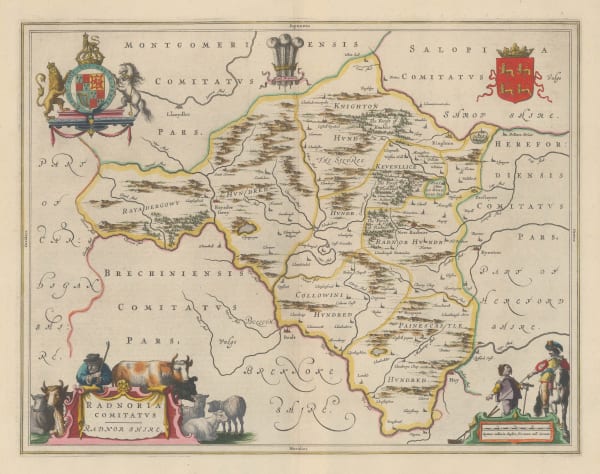 Willem & Jan Blaeu, Radnoria Comitatvs - Radnor Shire, 1648