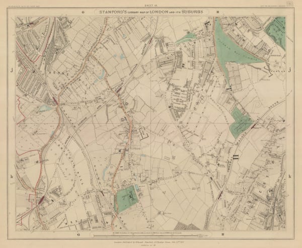 Edward Stanford, Dulwich, Herne Hill, Forest Hill & Peckham Rye, 1877