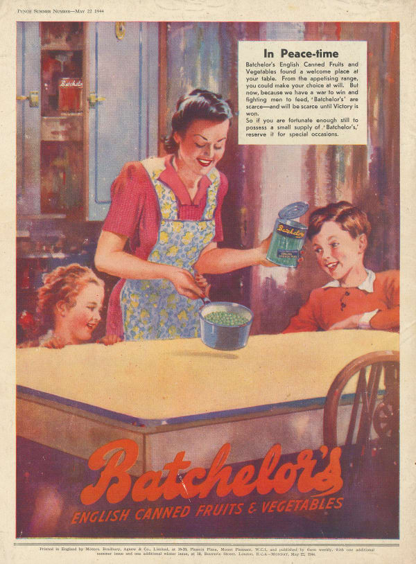 Punch, Batchelor's English Canned Fruits and Vegetables, 1944