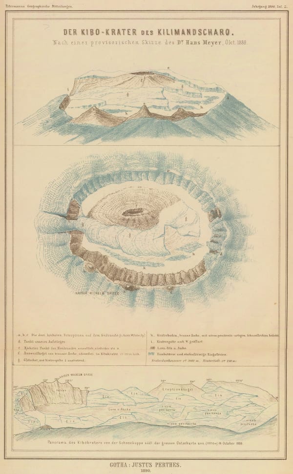 Justus Perthes, Mount Kilimanjaro, 1890
