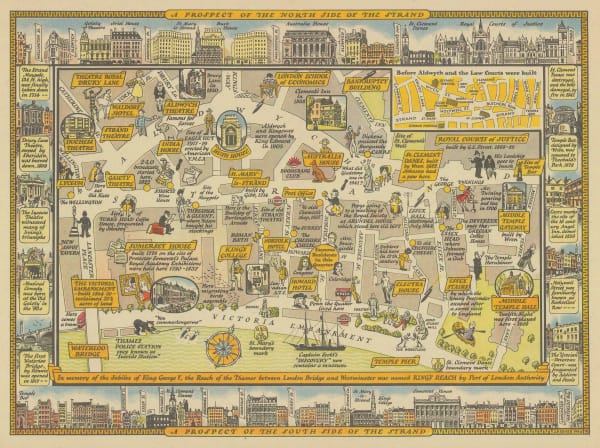 J.P. Sayer, The Strand - Waterloo Bridge to Temple Bar, 1946