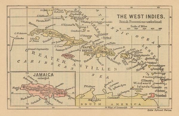Gill's School Series, The West Indies and Jamaica, 1890 c.