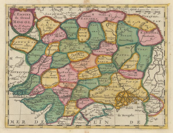 Nicolas Sanson, L'Empire du Grand Mogol, 1700