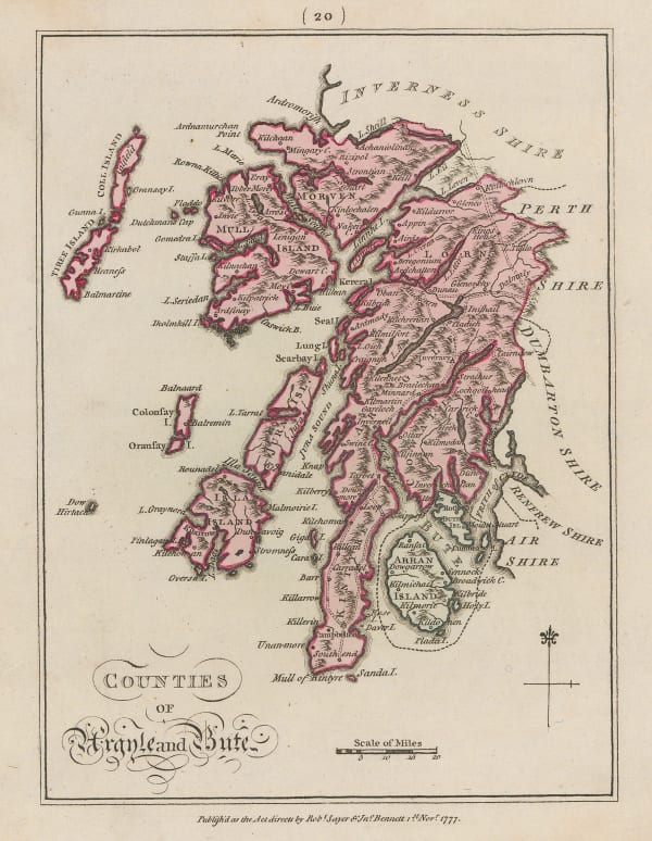 Sayer & Bennett, Argyll and Bute, 1777