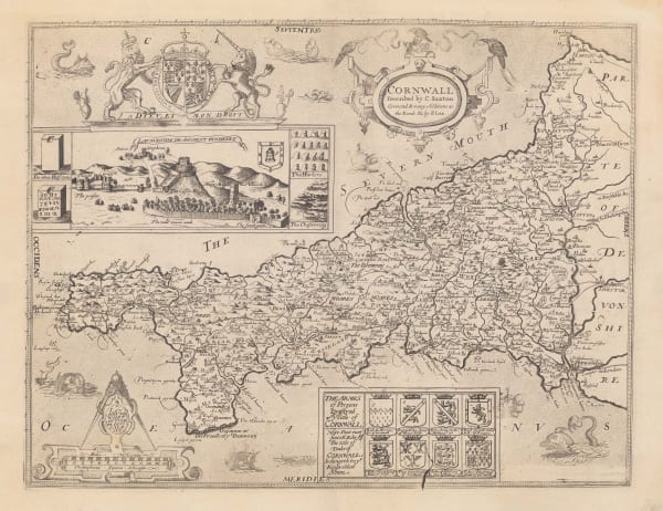 Christopher Saxton & Philip Lea, Cornwall, 1749