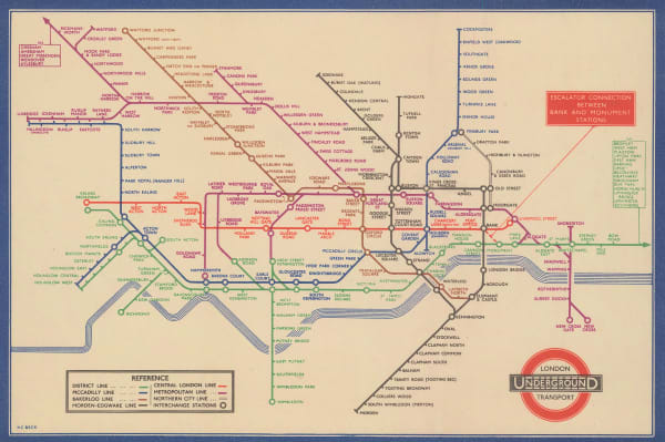 Harry Beck, London Underground Map, 1936