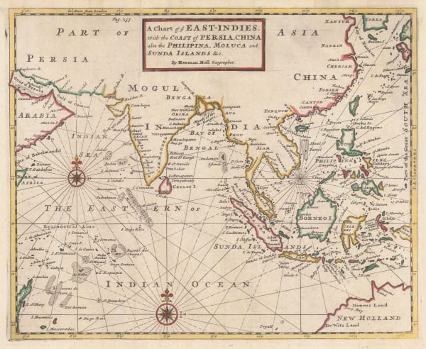 Herman Moll, Chart of the East Indies, 1745