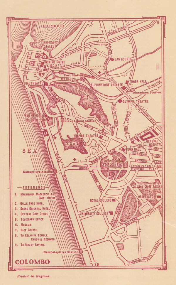 Edward Stanford, Colombo, 1925 c.