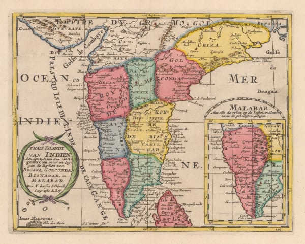 Nicolas & Guillaume Sanson, T'Half Eilandt van Indien, 1705