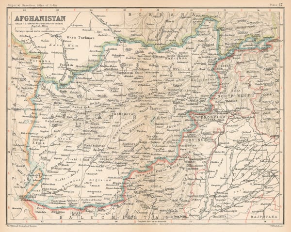 John Bartholomew & Co., Afghanistan, 1909