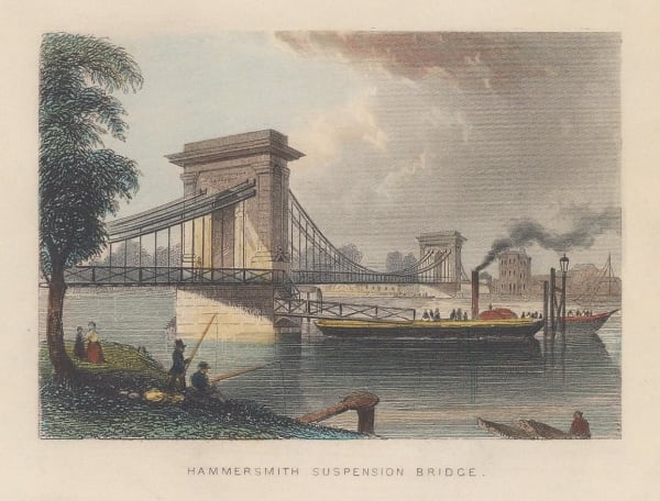 John Tallis, London - Hammersmith Bridge, 1851