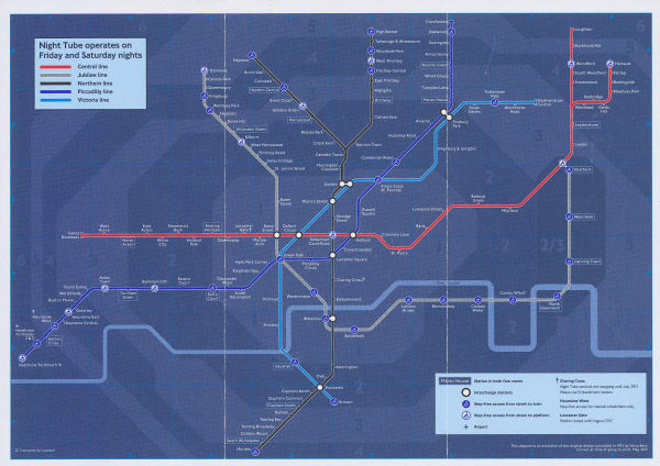 London Transport, Night Tube, 2017