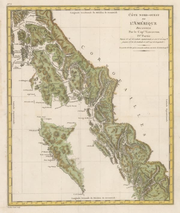 Tardieu, Coast of British Columbia & Graham Island, 1810 c.