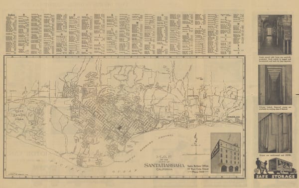 E. F. Hill, Map of the City of Santa Barbara, 1934