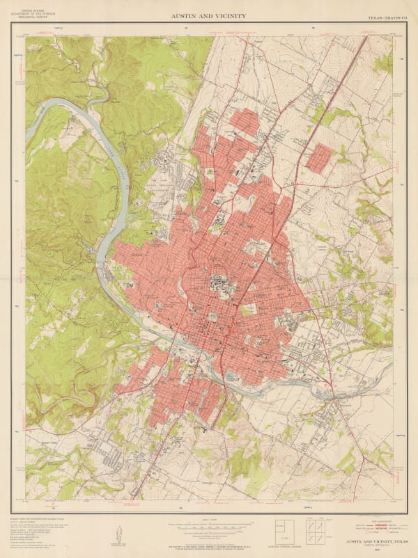 United States Geological Survey (USGS), Austin and Vicinity, 1957