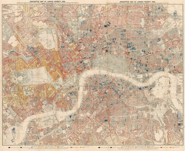 Charles Booth, Descriptive Map of London Poverty, 1889